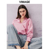 VIMAGE纬漫纪春季新款简约短款衬衫上衣V2109703 商品缩略图0