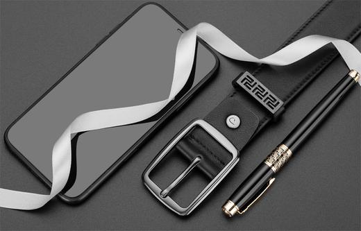 皮尔卡丹皮带男款合金针扣头皮带男真皮腰带男真皮皮带男士送男友送爸爸礼物 商品图13