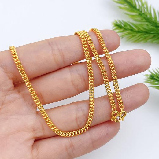 【限时克减150元】足金999.9 侧身链项链(XL00015-10)补差价）补差价）预售产品下单后不退款不退货不换货不补差价 商品图2