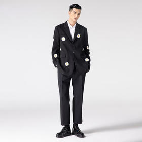 PINLI品立男装贴布绣休闲小西装西服外套B203106622