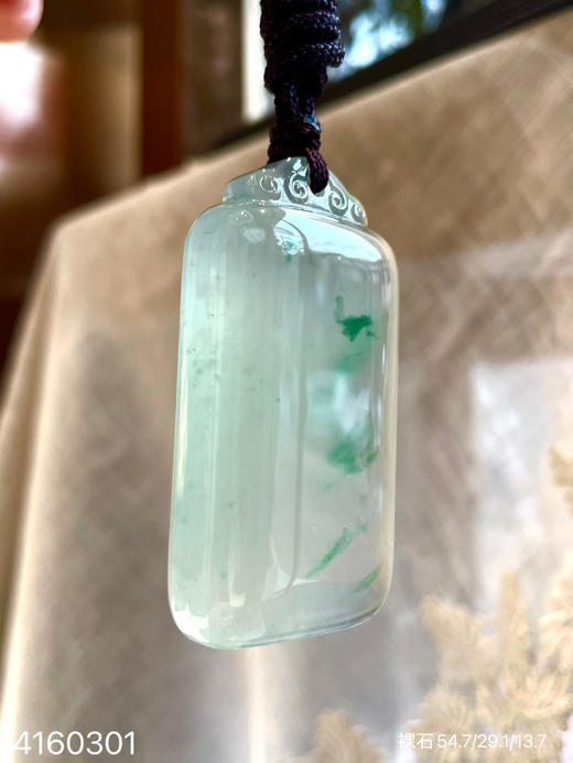 玻璃种飘花无事牌挂坠【4160301】具体价格微信咨询 商品图8