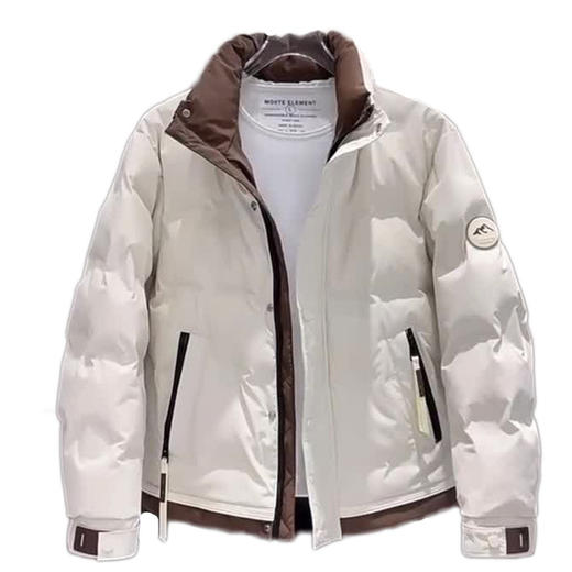 PX-8835码羽绒服男女同款白鸭绒拼色立领保暖外套 商品图4