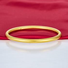 【限时克减150元】足金 【精品】3D硬金空心(面宽约4.3-4.5mm)仿古法素圈固口手镯(N3DSZ00046)预售产品下单后不退款不退货不换货不补差价）