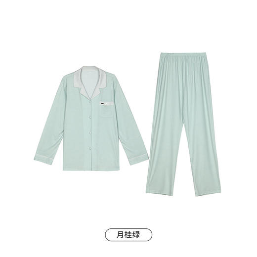 都市丽人生活家居春夏睡衣女抗皱绵家居服薄款长袖长裤女士套装LH40A4 商品图5