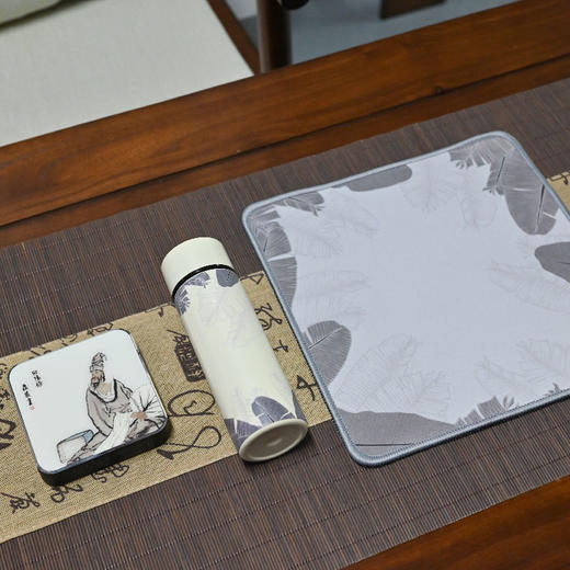 羽诗制造出品 风入芭蕉套装鼠标垫口袋杯充电宝数据线盒文创礼盒 商品图0