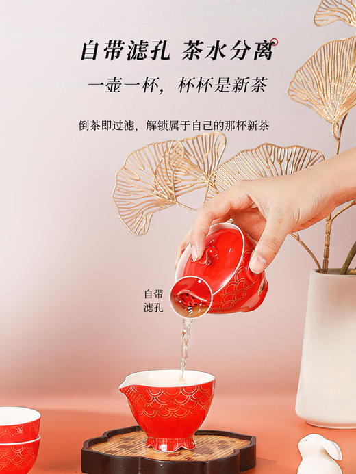 【现货】湖畔居2024年新年礼盒鱼跃龙门德化白瓷茶具礼品送礼优选 商品图3