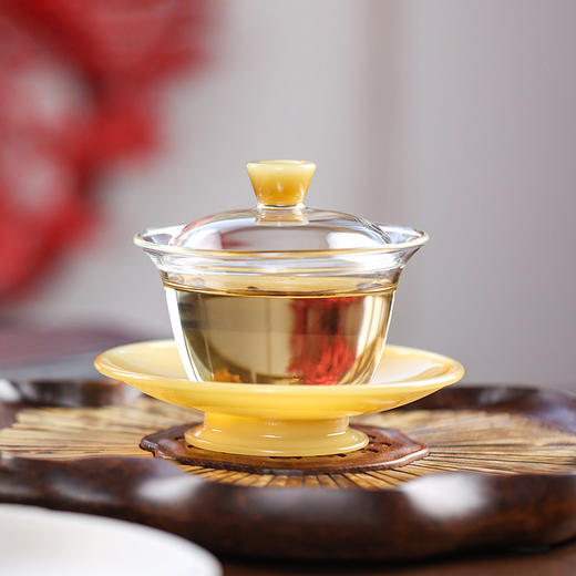 禾器晶彩·源荷盖碗 玻璃茶具 茶器 建议容量：165ml 商品图5