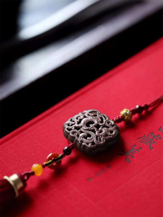 3.8cm 凤凰来仪°紫檀车挂 商品图3