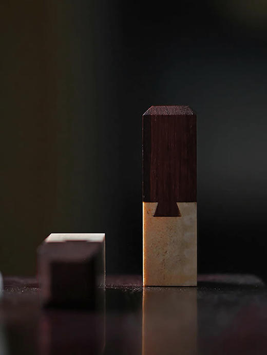 鹿角镶紫檀°印章 商品图1