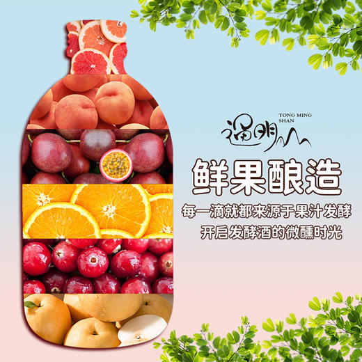 通明山果酒330ml*6瓶礼盒装  6-14度微醺女士低度甜酒 中秋送礼生日聚会酒水饮品 全国包邮（春节期间正常发货） 商品图5