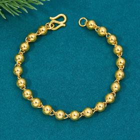 【限时克减150元】足金999.9 纯光珠链圆珠佛珠简约手链(珠5.6-6mm)光珠手链佛珠手链(SL00001-01)（预售产品下单后不退款不退货不换货不补差价）