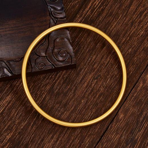 【限时克减150元】足金999.9 【油亮实心】古法传承(面宽约2.4-2.6mm)古法光圈古法素圈固口古法手镯(GFSZW00020-06)（预售产品下单后不退款不退货不换货不补差价） 商品图0