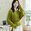 米思阳2026春季新款优雅别致肌理感衬衫蝴蝶结修身绿色上衣女0460 商品缩略图2