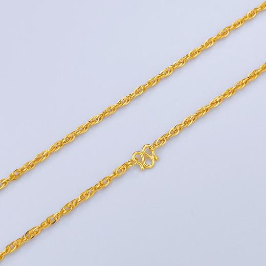 【限时克减150元】足金999.9 绞丝链项链(XL00010-12)补差价）补差价）预售产品下单后不退款不退货不换货不补差价 商品图0