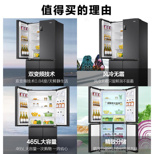 海尔（Haier）冰箱 BCD-465WGHTDEDS9 商品图1