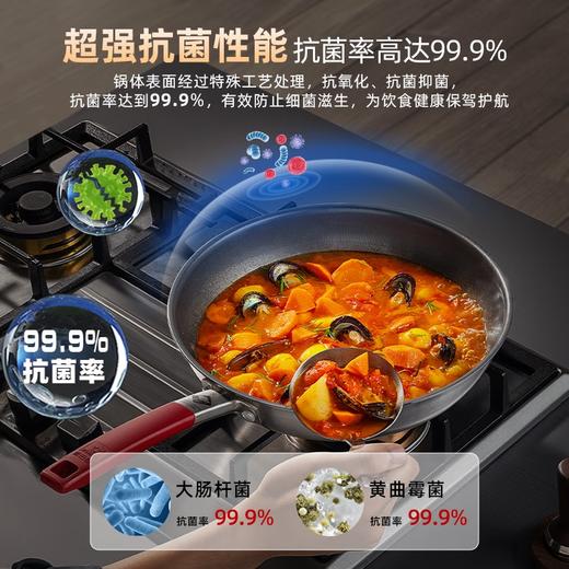 康巴赫0涂层炒锅不粘锅无涂层32cm抗菌316L不锈钢少油烟炒菜锅不挑炉灶 0涂层二代炒锅32cm+蒸笼钢铲 商品图1