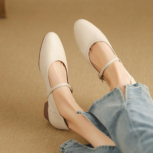 春季新款，头层羊皮浅口单鞋LG-92-596 商品图8