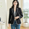 剩S/XL 米思阳2026春季新款休闲时尚拼接西装一粒扣宽松弹力外套女士0077 商品缩略图1