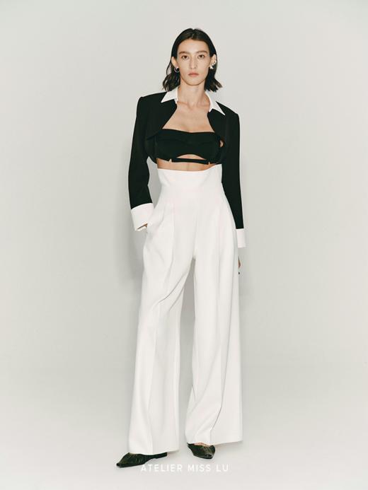 【羽墨】造型感吊带抹胸短款上衣 商品图0