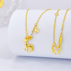 【限时克减150元】足金999 5G黄金麋鹿17-18寸调节套链(AG5GTL00210)（预售产品下单后不退款不退货不换货不补差价）