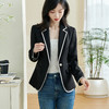 剩S/XL 米思阳2026春季新款休闲时尚拼接西装一粒扣宽松弹力外套女士0077 商品缩略图0