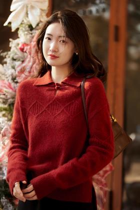 东方美学❗温婉气质❗【‍新中式国风盘扣绞花毛衣】‬优雅、⁬复古、‍文艺~