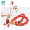 朱砂红玛瑙单圈/两圈扩香手链 帝王砂 福禄葫芦 本命年 新年红 商品缩略图0