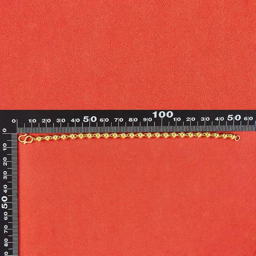 【限时克减128元】足金999.9 黄金纯光珠(约5mm)纯圆珠手链光珠手链佛珠手链(SL00001-11)（预售产品下单后不退款不退货不换货不补差价） 商品图2