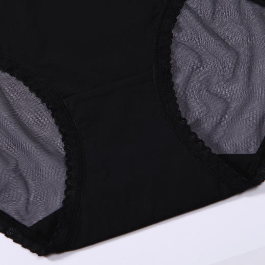 都市丽人基础系列蕾丝网布内裤女随意裁女士内裤中腰三角内裤LK42A7 商品图3