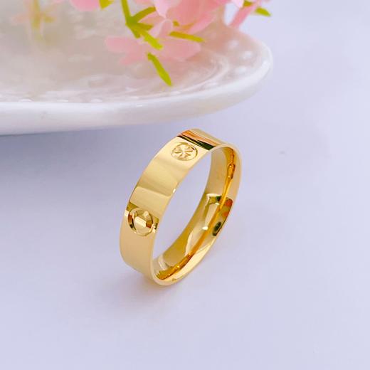 【限时克减150元】足金999.9 【精品】实心固口镜面金螺丝纹圈戒米字纹间圆纹圈戒(AIJZ00023)（预售产品下单后不退款不退货不换货不补差（预售产品下单后不退款不退货不换货不补差 商品图0