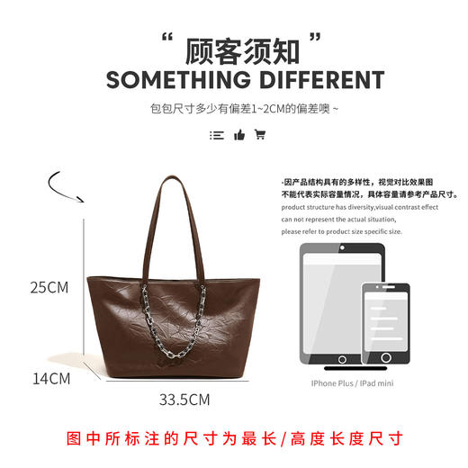 Safiya/索菲娅2024新品头层牛皮新款爆款大容量托特包时尚女士手提单肩斜挎包 SF900575Y 商品图10