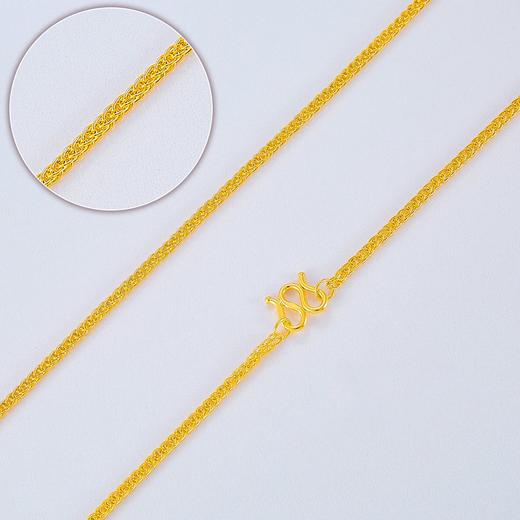 【限时克减150元】足金999.99 五9黄金方肖邦项链(ACXL00005-1)补差价）补差价）预售产品下单后不退款不退货不换货不补差价 商品图0