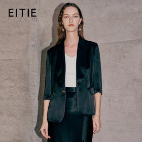 EITIE爱特爱春季新款大气纯色七分袖西装外套女7303011