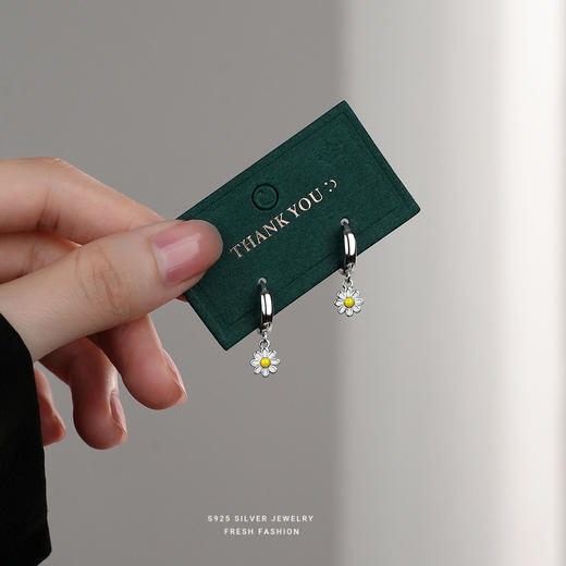 【小雏菊】S925银滴胶花朵耳饰【YXS-E3768】 商品图3