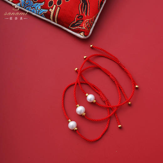 【E】佐奈美(SANAMI)新年平安绳淡水珍珠可调节手串手链 商品图5