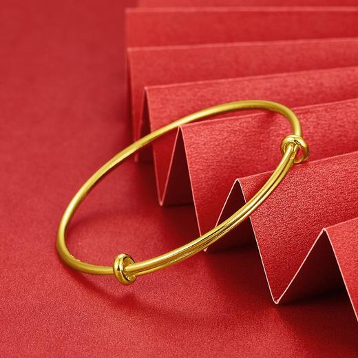 【限时克减128元】足金999.9 #儿童/宝宝 实心同宽推拉BB镯宝宝镯童镯（单只）面宽约1.6-1.8mm(TZ00010-01)（预售产品下单后不退款不退货不换货不补差价） 商品图2