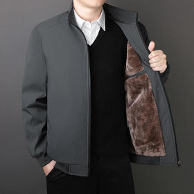 ALBB-新款夹克男大码中老年夹克男式外套加棉加厚保暖立领休闲棉衣男装