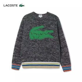 Lacoste法国鳄鱼男女同款新款文艺风卡通针织毛衣AH1780-10