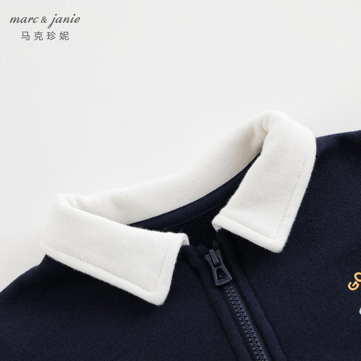 马克珍妮男童外星人涂鸦polo领卫衣 儿童纯棉上衣春装新款240672 商品图2