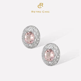 Sugar Morganite方糖摩根石系列 | 方糖星芒摩根石耳环