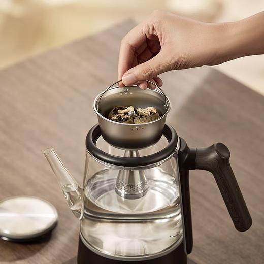 鸣盏智能喷泉煮茶器旋转喷淋蒸煮养生茶壶一键喷淋烧水可控温恒温保温 MZ102 商品图6