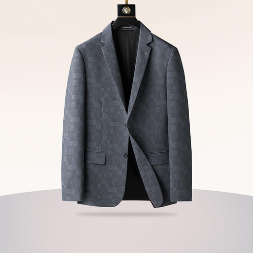 【新款DDA】大依优型大码品质西服外套商务夹克男宽松加肥加大码上衣胖子正装休闲 商品图0