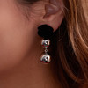 Manreya玛芮雅“黑天鹅”时尚小香风耳环/耳夹 商品缩略图2