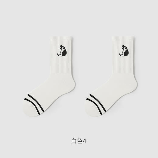 都市丽人时尚系列中筒袜精梳棉袜子中厚LC4DA9 商品图5
