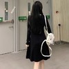 春秋新款【韩系学院风 polo领菱格】拼接假两件 长袖针织连衣裙 商品缩略图3