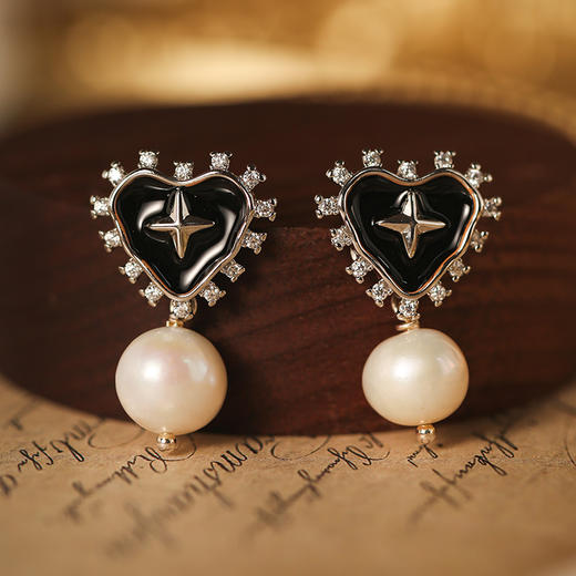 Manreya玛芮雅“暗黑甜心”淡水珍珠耳环 商品图2