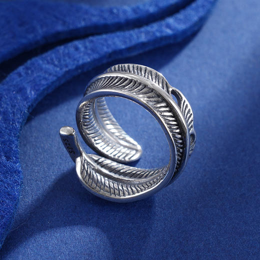 子佩集S925银【威凤一羽】戒指【YH08400037-2】仿古2401 商品图1