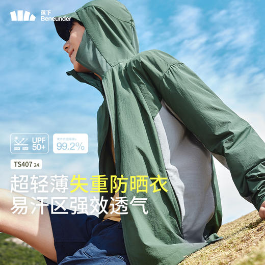 蕉下男士超轻薄防晒衣TS40724防紫外线夏速干外套运动户外防晒服（雾宇迭代款） 商品图4