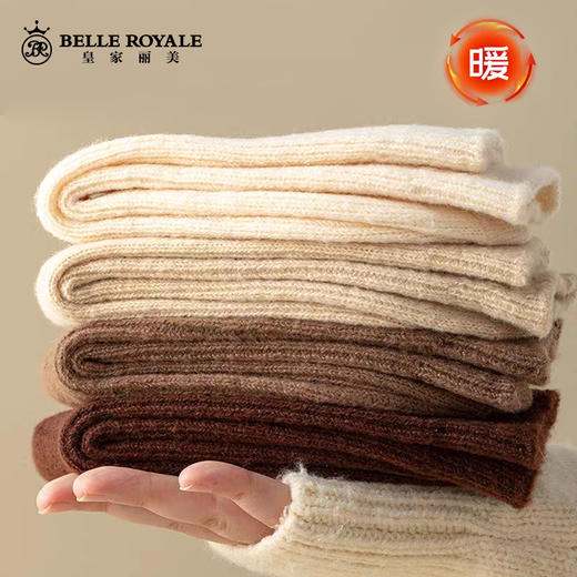 【42元5双，数量拍5可混拍】美拉德袜子女秋冬季中筒袜保暖加厚长袜冬季女士地板袜WZM3442WZM3448WZM3436 商品图1