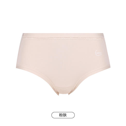 都市丽人基础系列舒肤棉内裤女100S棉纯棉女士内裤中腰平角内裤LK45D8 商品图9